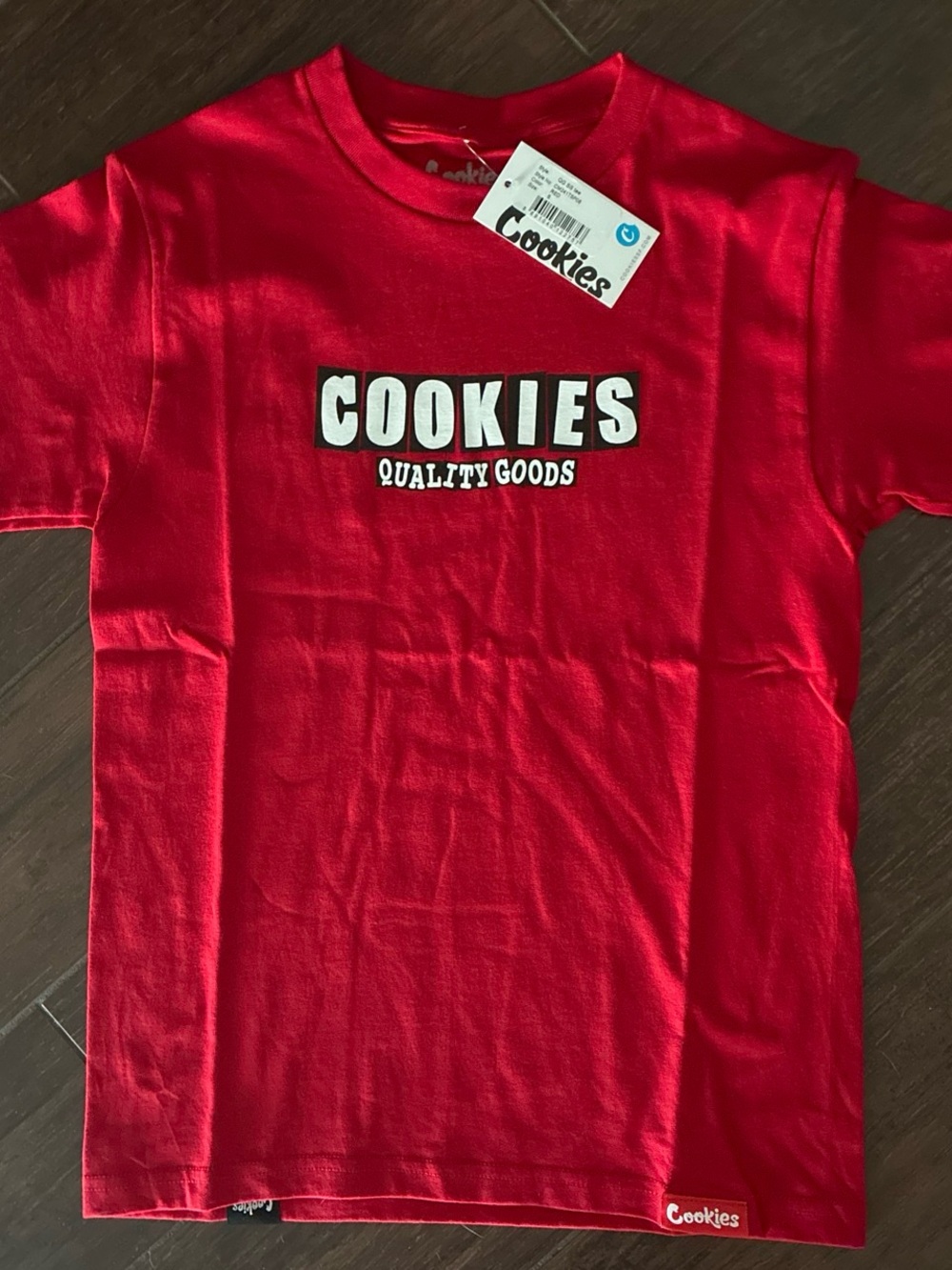 Brand new with tags. Cookies red Tshirt. Men’s size small